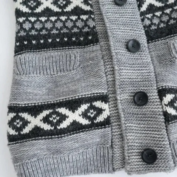 SANSARA Wool blend knit cardigan sweater Small oversized fit - Picture 7 of 13